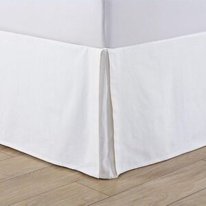 Croscill Lillith 3 Pleat Bedskirt King 79"x‎ 82"+15"- White Dove New!
